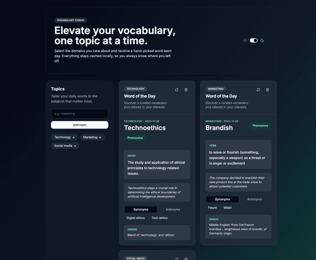 Daily Word project screenshot - Design & Development