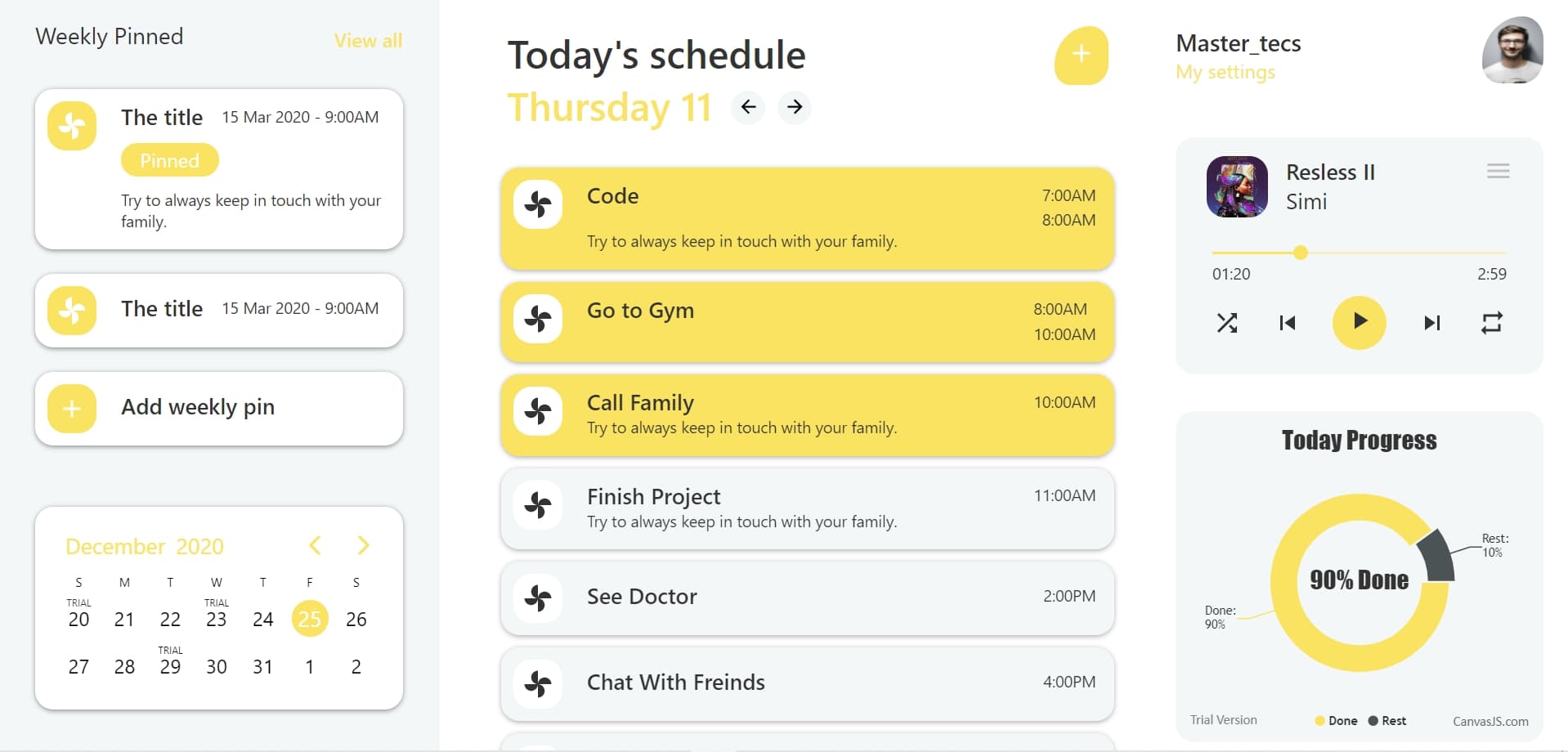 Portfolio project slide: todoapp